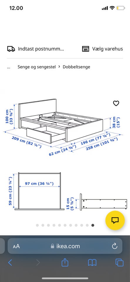 Sengeramme, Ikea Malm sengeramme,