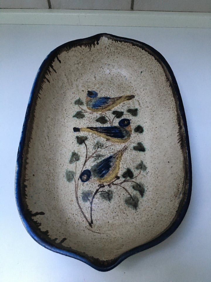 Keramik fad med fugle VINTAGE