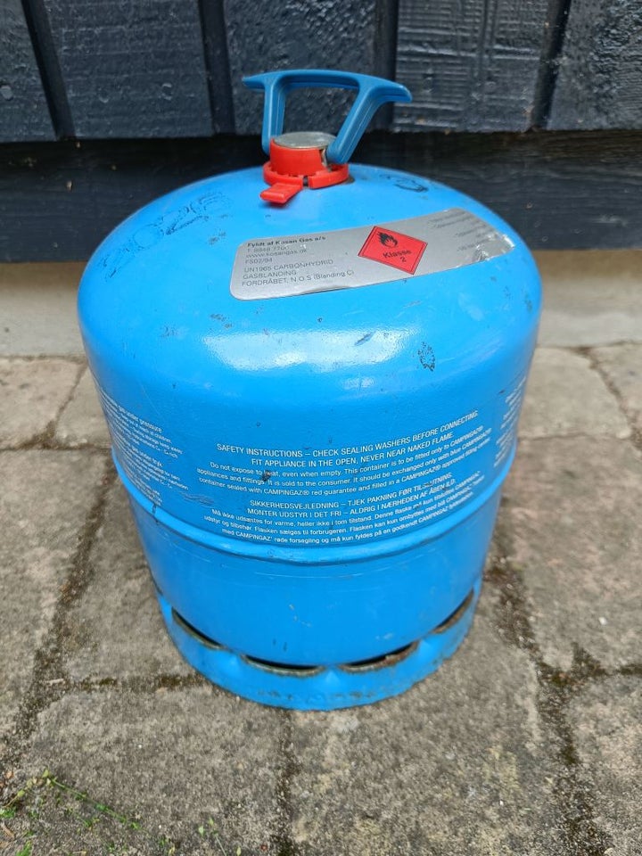 Gasflaske m/gas 3kg blå fy