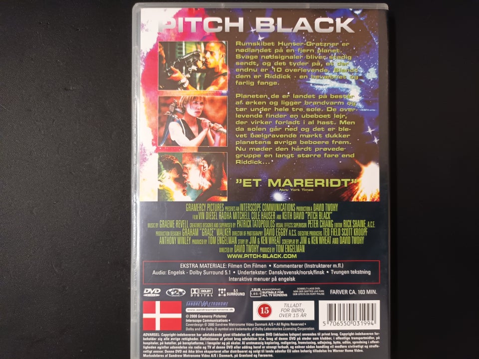 Pitch Black Vin Diesel, DVD,