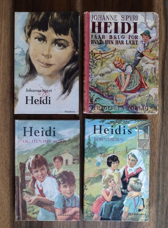 4 Heidi bøger, Johanna Spyri