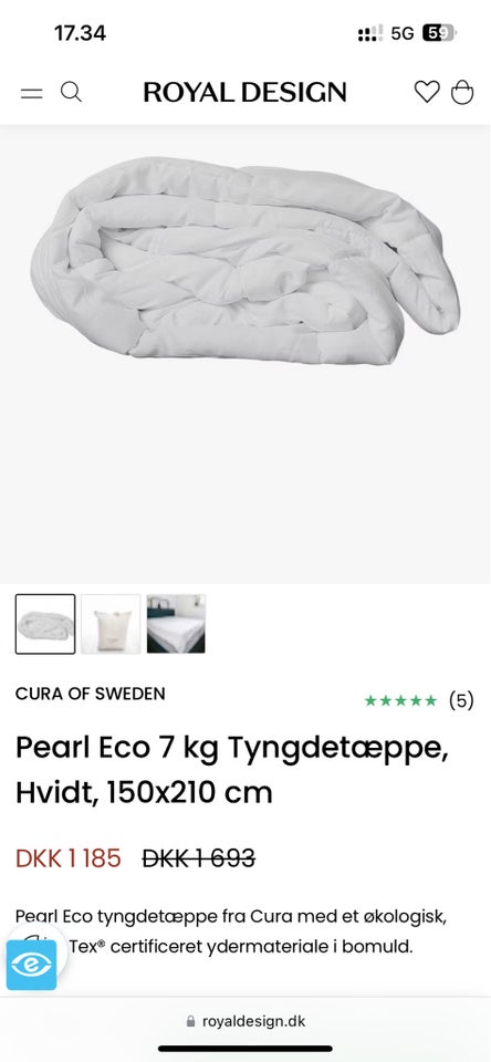 Sengetøj, CURA TYNGDE DYNE 7 kg