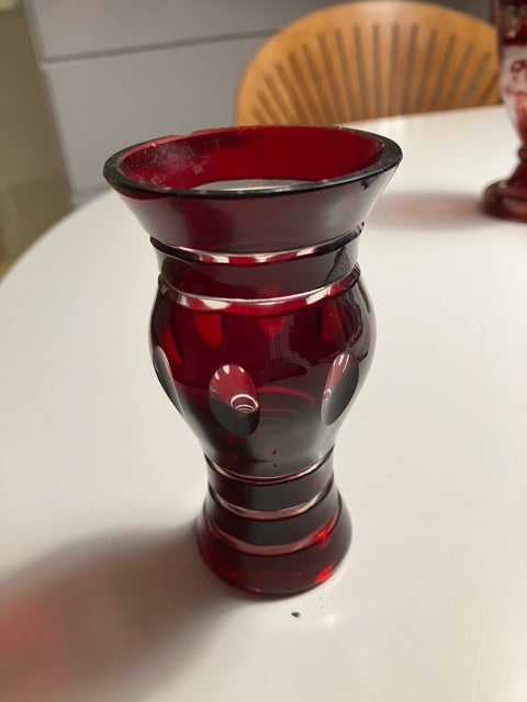 Vase, Glas, 90 år gl.