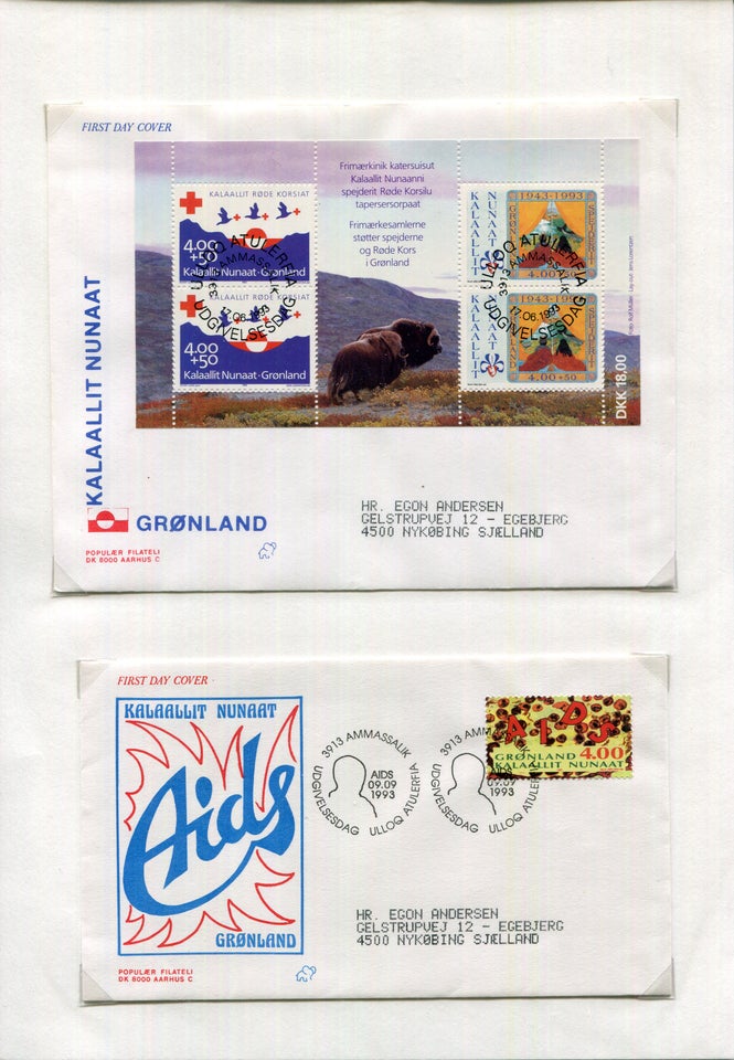 Grønland, FDC 1983-1994 komplet