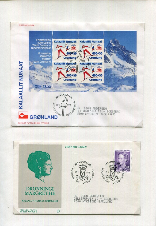 Grønland, FDC 1983-1994 komplet