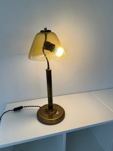 Bordlampe  Bruneret messing og