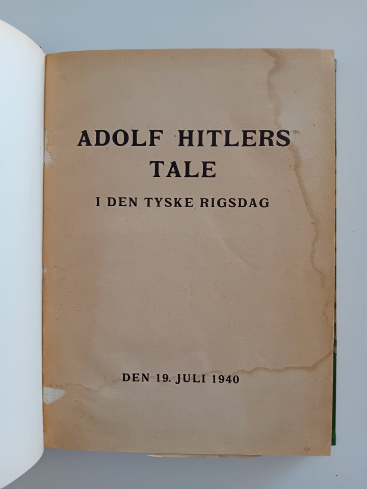 Adolf Hitlers Taler 1940-41, Adolf