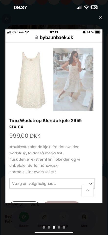 Anden kjole Tina wodstrup  str L