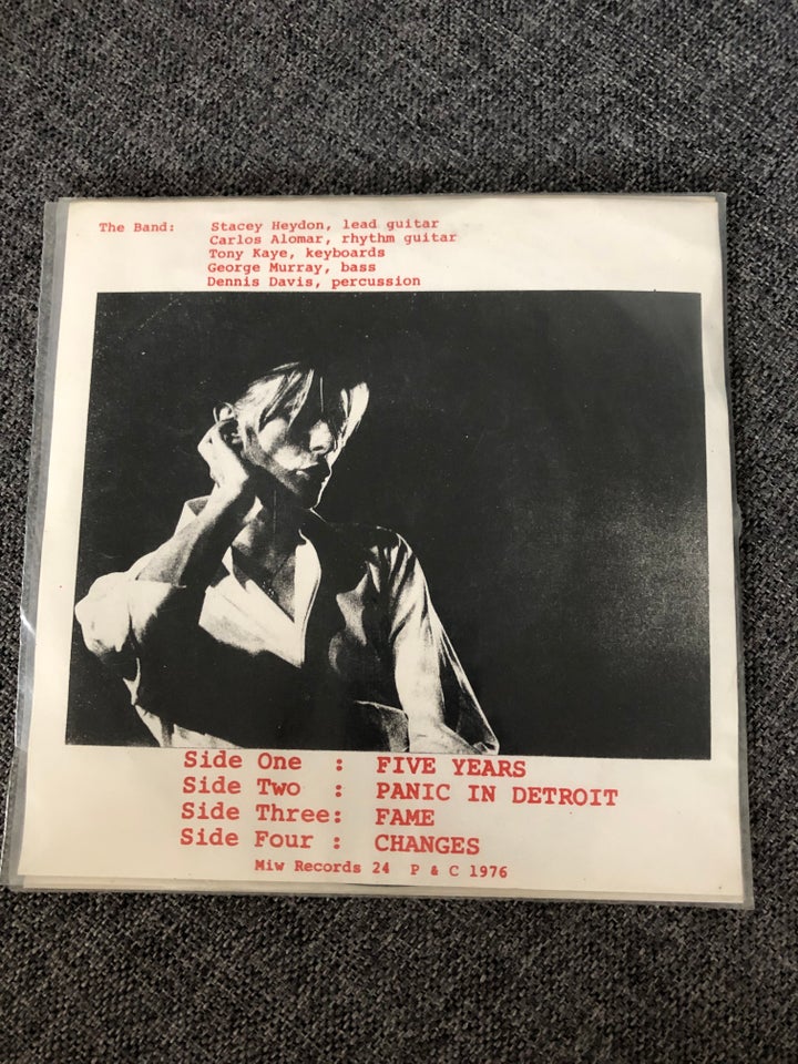 Single, David Bowie , Vancouver 76