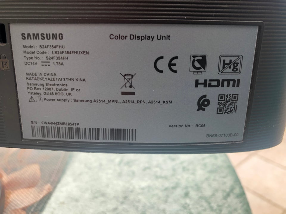 Samsung S24F354FHUXEN 24 tommer