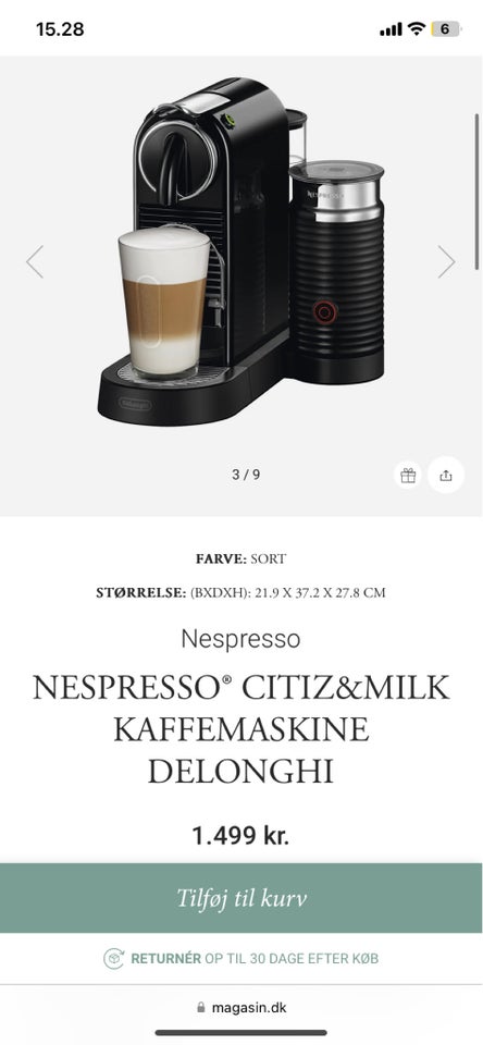 Espressomaskinke Nespresso