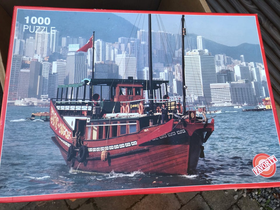 Båd i Hong Kong , 1000 brikker,