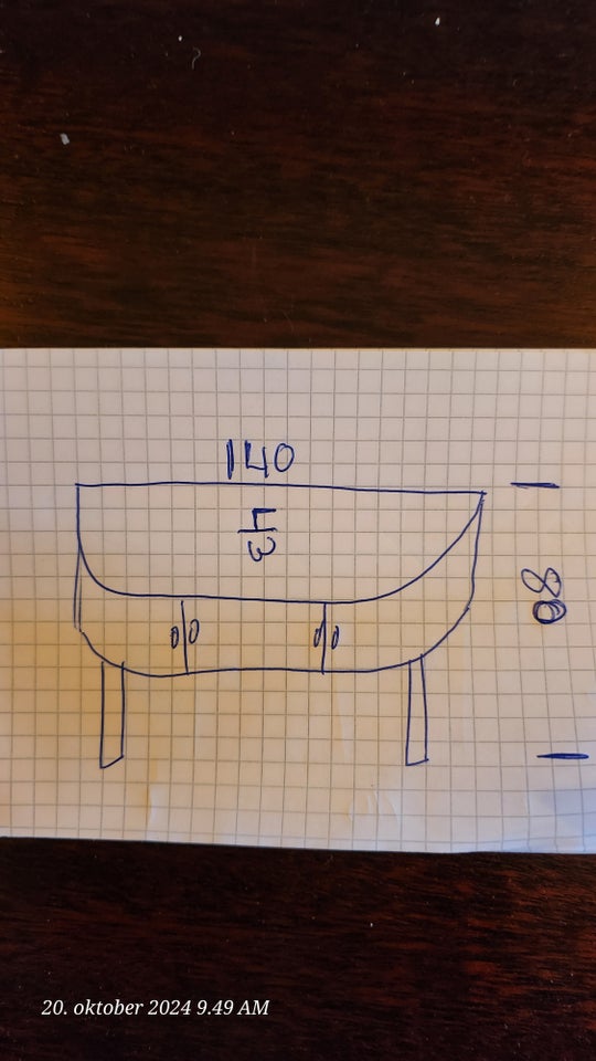 Skænk, b: 140 d: 43 h: 80