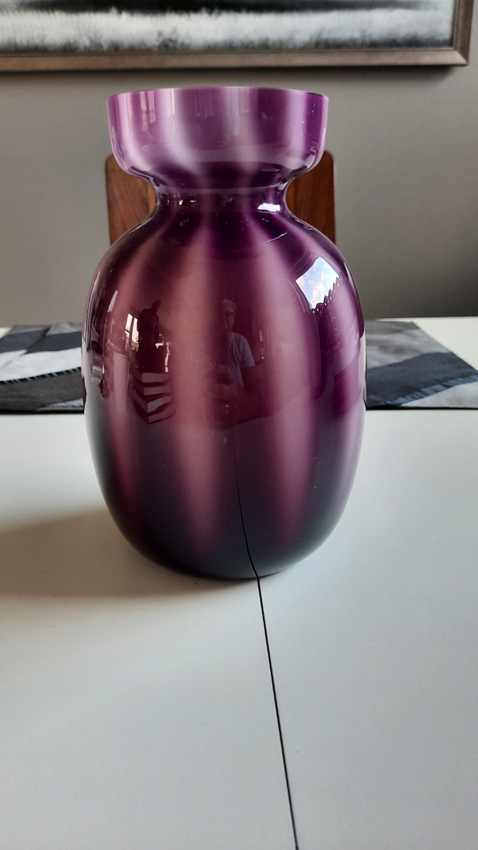 Porcelæn VASE MUNDBLÆST GLAS