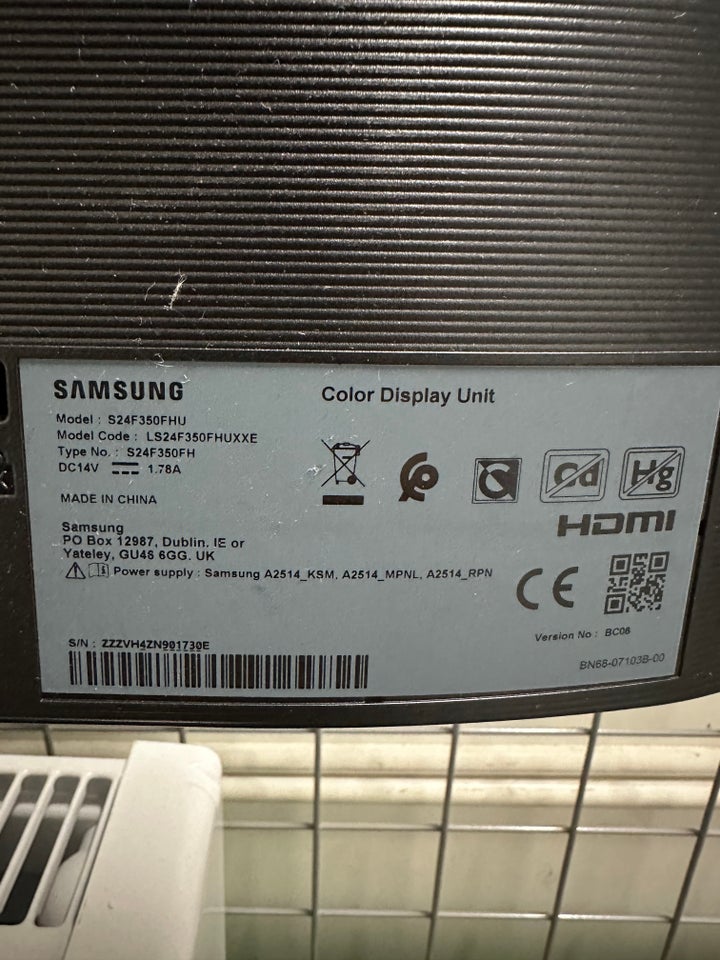 Samsung, S24F350FHU, 24 tommer