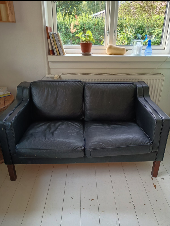 Sofa, læder, 2 pers.