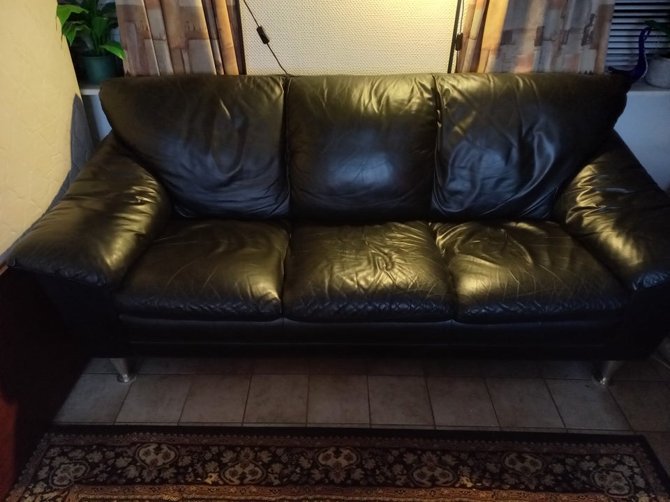 Sofa, 3 pers. , Læder