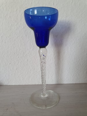 Glas Symfoni af blåt Lysestager