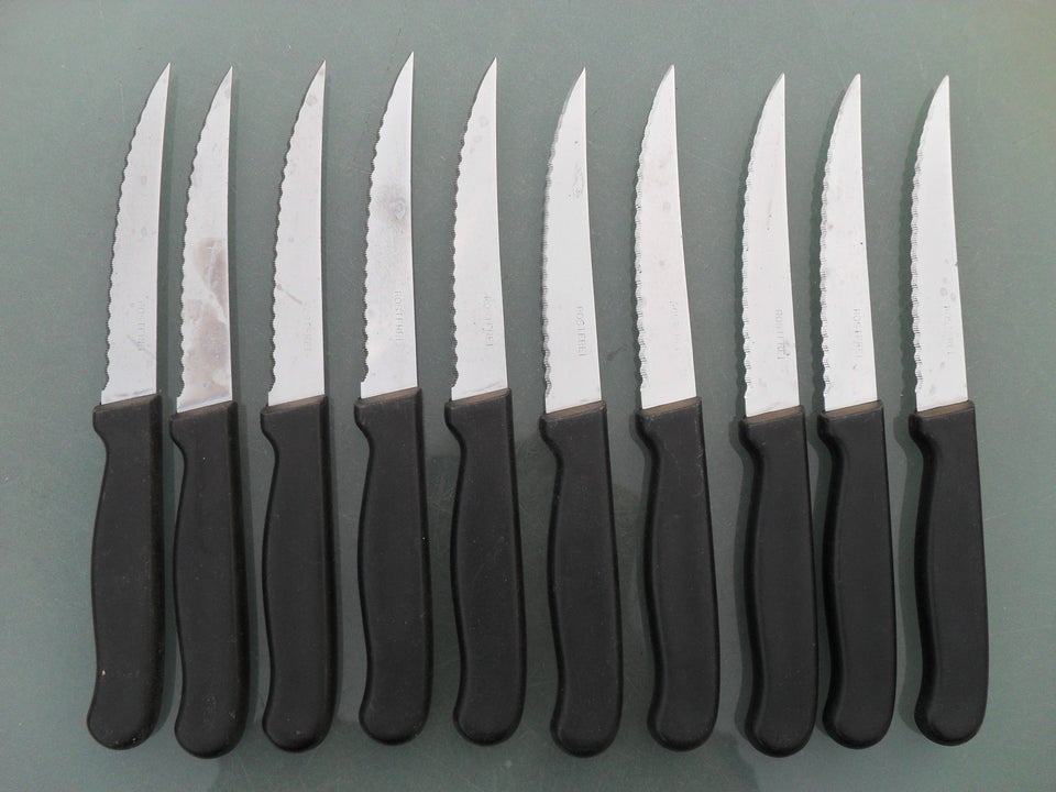 Bestik, 10 GODE SKARPE GRILL KNIVE