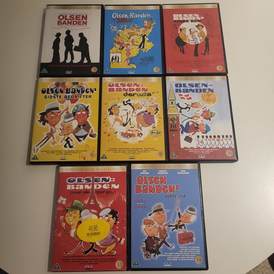 8 Olsen banden film, DVD,