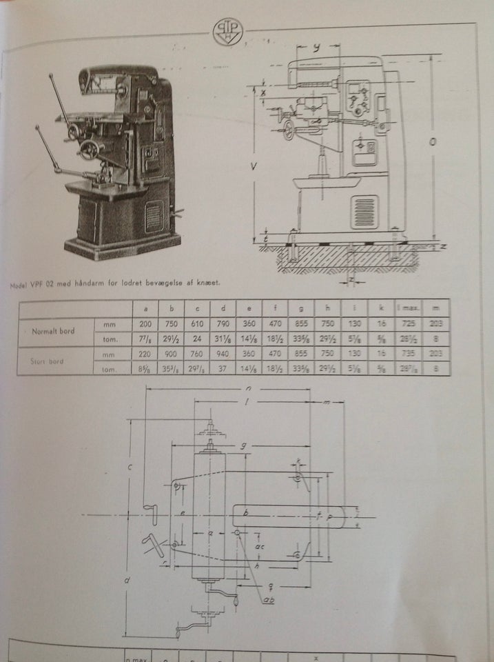 Manual, Pedersen VPf/ VPU 00