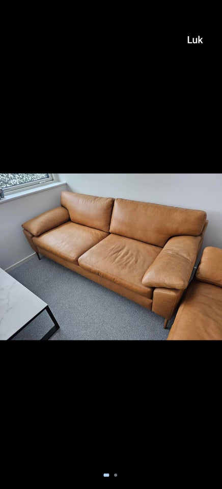 Sofa, læder, 2 pers.