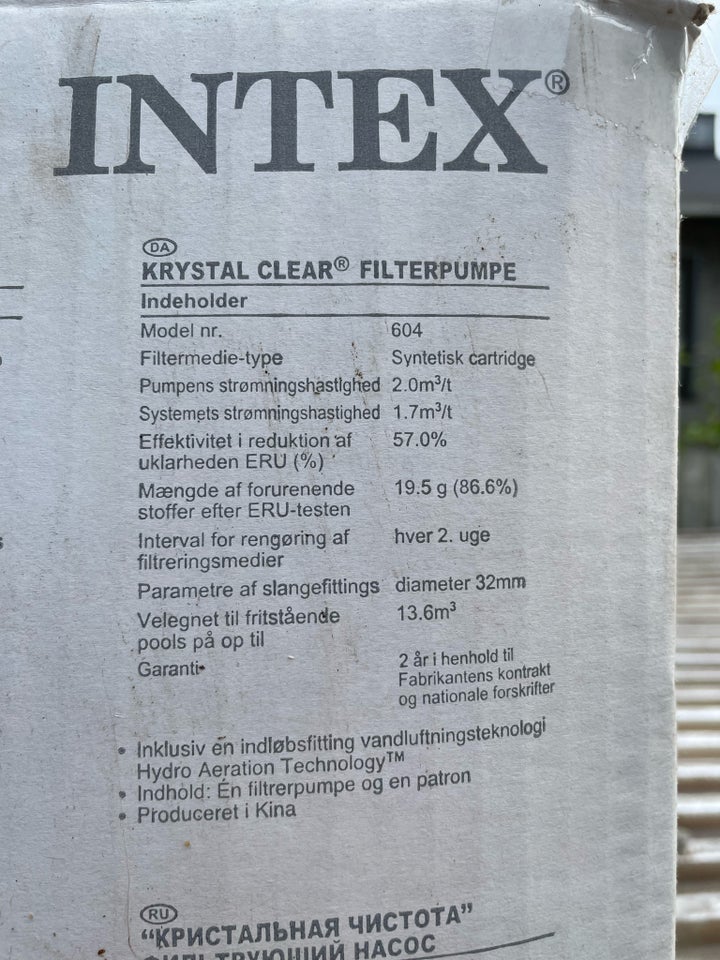 Pumpe til pool Intex