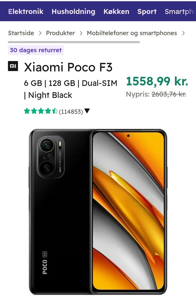 Xiaomi Xiaomi Poco F36 GB | 128 GB |