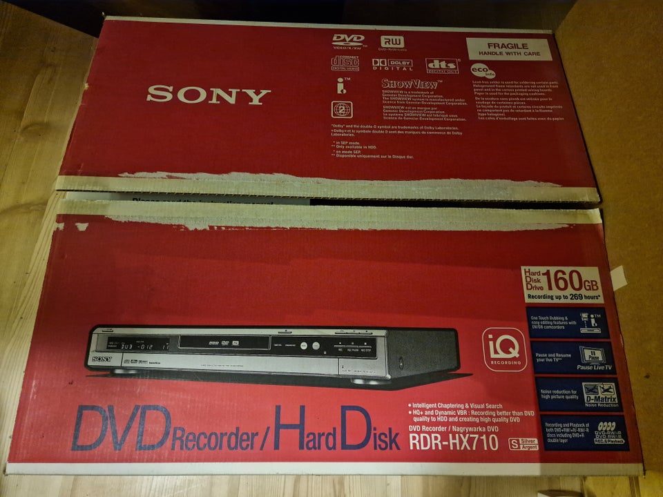 Harddiskafspiller, Sony, RDR-HX