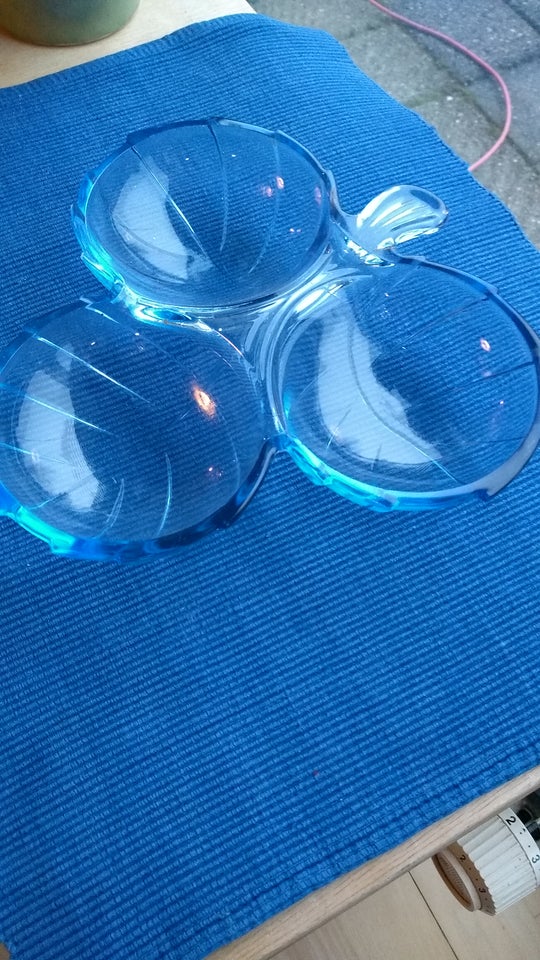 Glas Fad med 3 skåle Retro