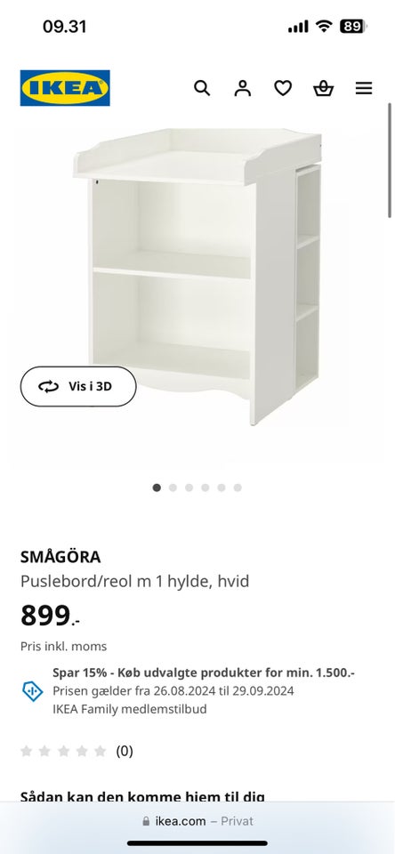 Puslebord Ikea