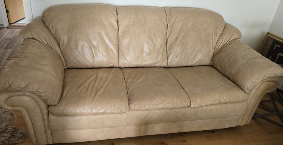 Sofa læder 7 pers