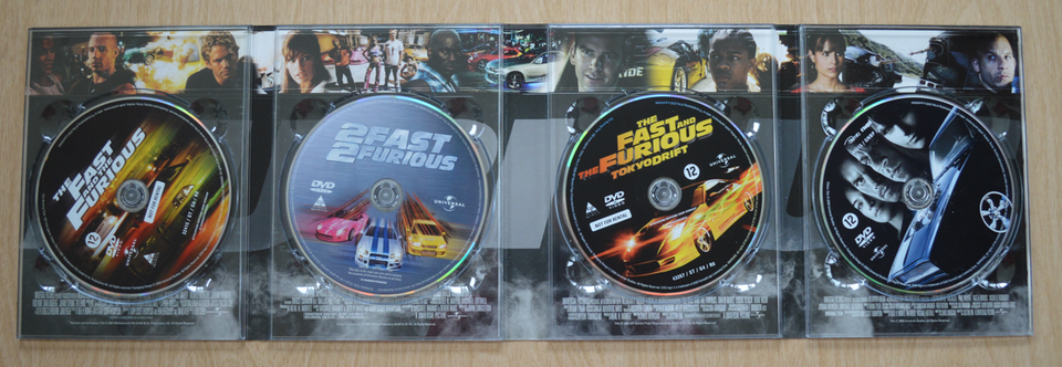 Fast and the Furious 4 film box, DVD,