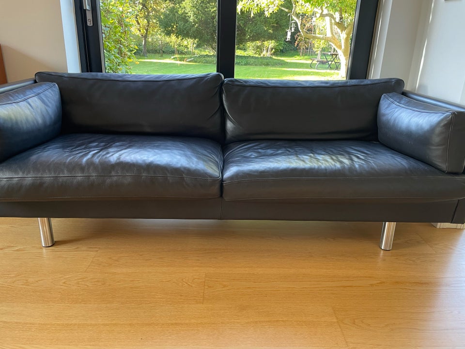 Sofa, læder, anden størrelse