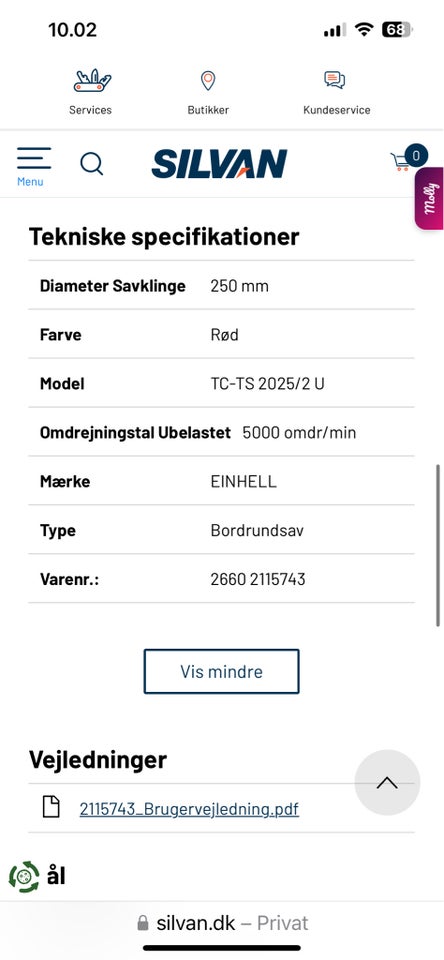 Bordrundsav Einhell