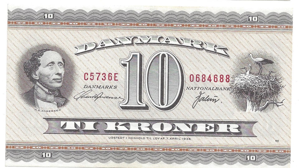 Danmark sedler 10 kr