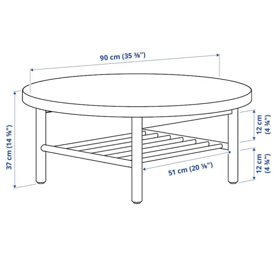 Sofabord, IKEA, b: 90 l: 90 h: 37