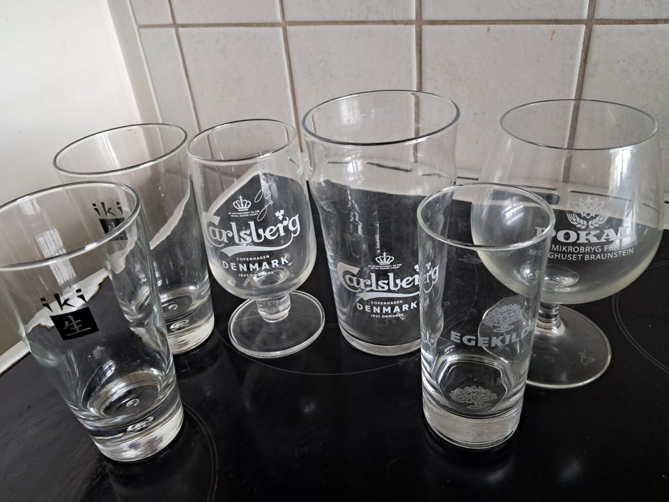 Glas, ølglas med logo