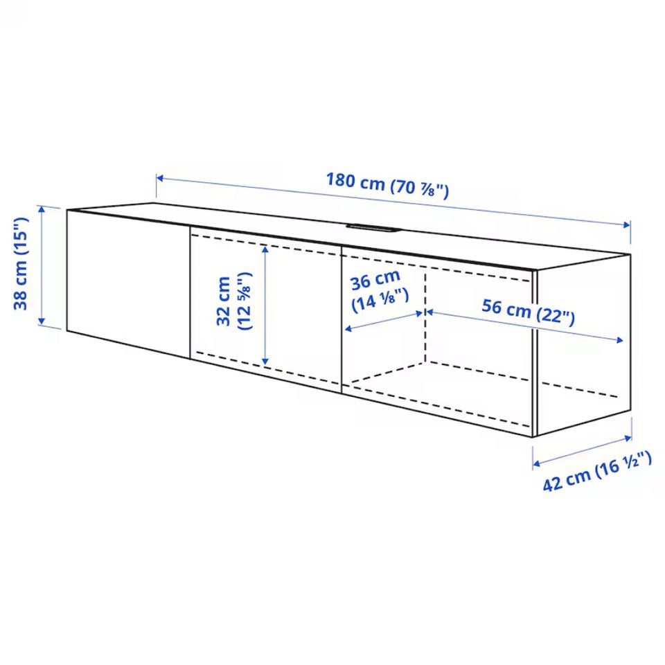 Tv bord, Ikea, b: 42 l: 180 h: 38