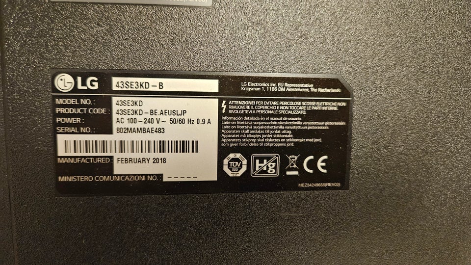 LG, 43SE3KD-B , 43"