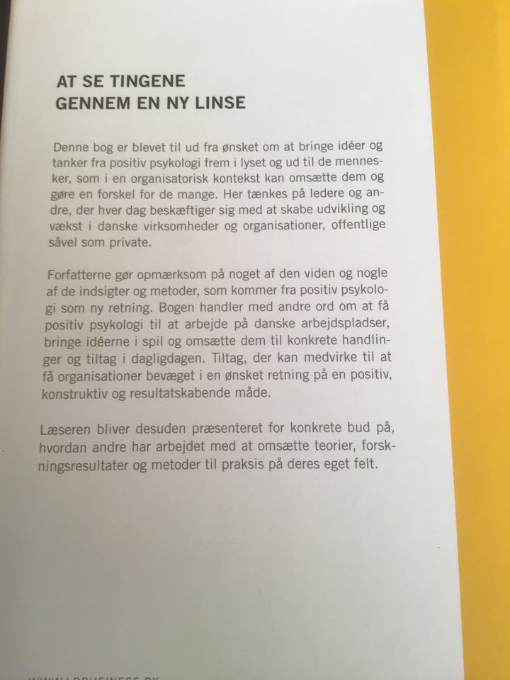 Positiv psykologi på arbejde,