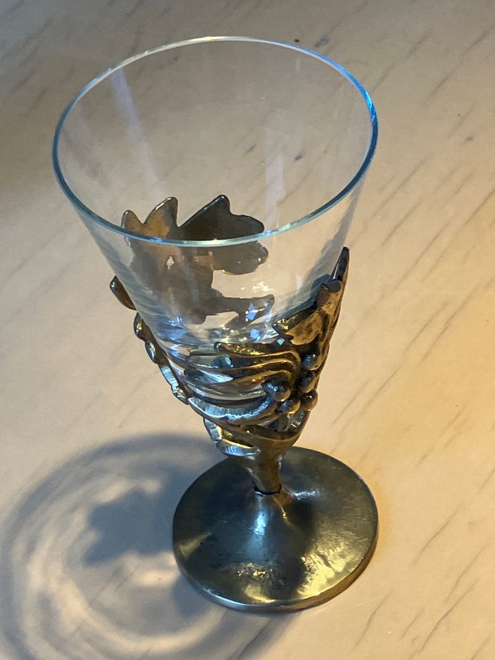 Glas Messing Art Nouveau