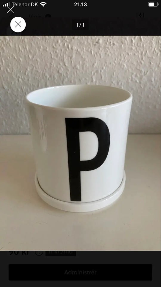 Porcelæn Design letters skål med