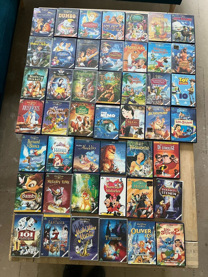 Disney samling, DVD, tegnefilm