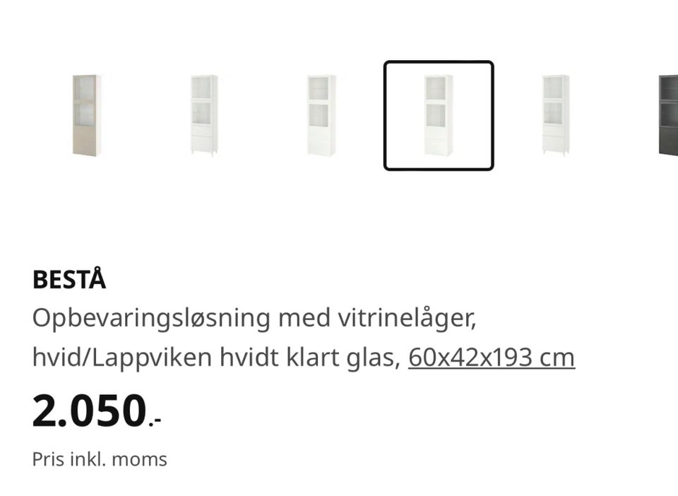 Vitrineskab Ikea