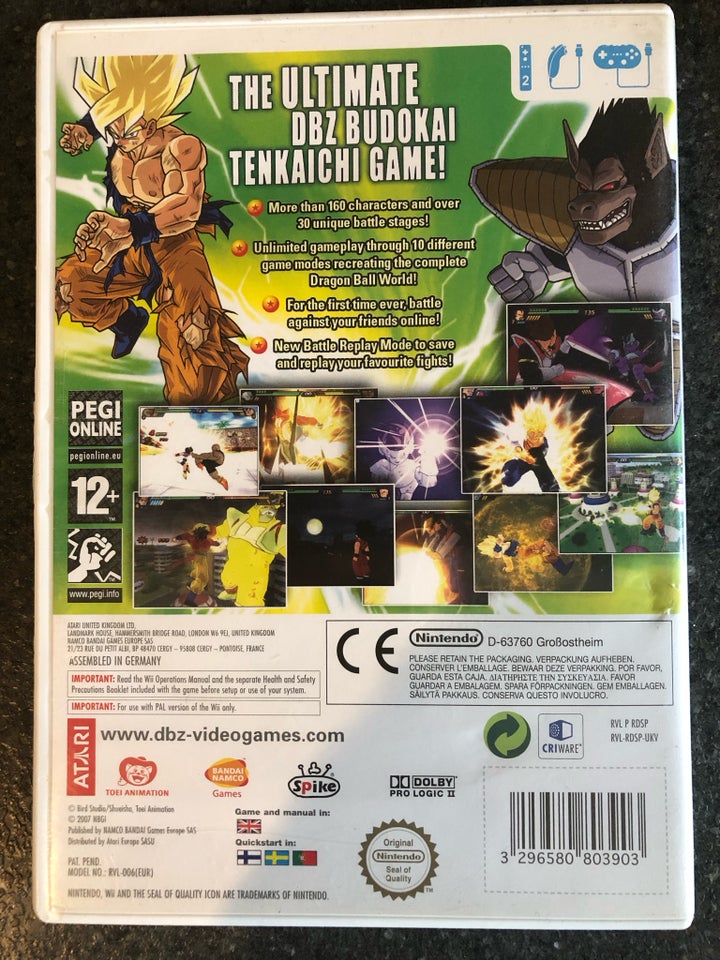 Nintendo Wii Dragon Ball Z Budokai