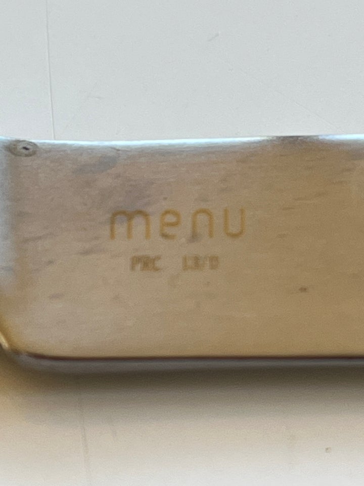 Bestik, Knive, Menu