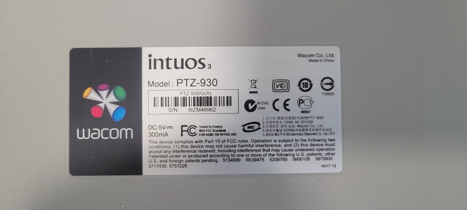 Tegneplade Intuos Wacom PTZ-930