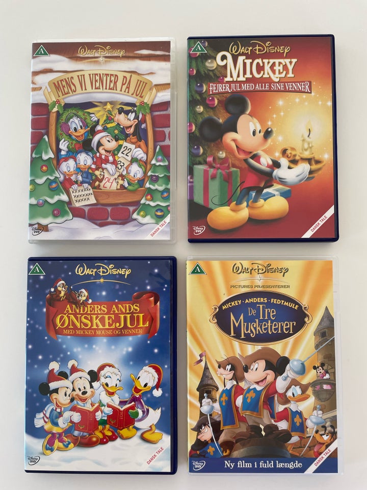 Disney julefilm, DVD, tegnefilm