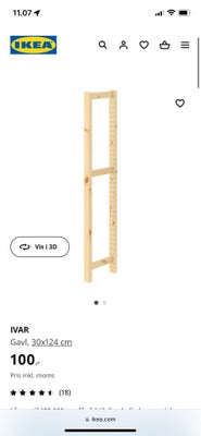 Skrivebord IKEA Ivar reol med